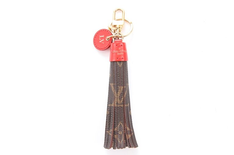 LOUIS VUITTON Monogram Canvas Tassel Bag Charm