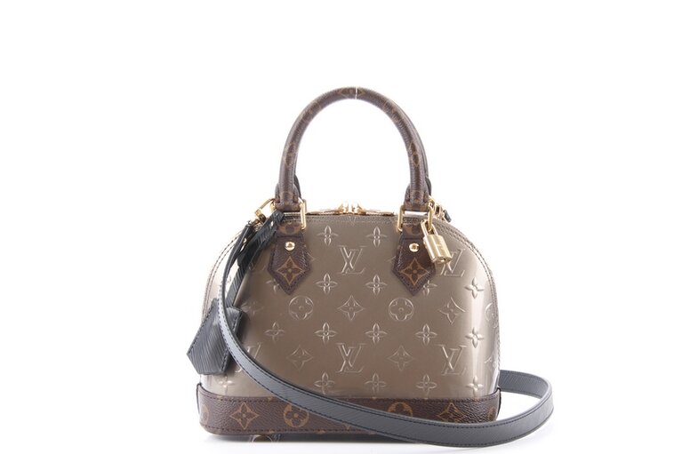 Authentic Louis Vuitton M44862 Alma BB Verni Handbag
