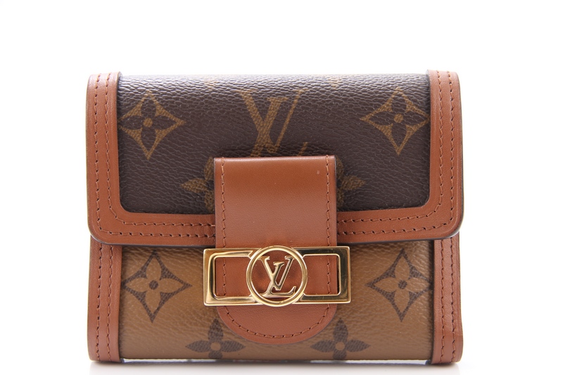 LOUIS VUITTON Women's Dauphine Wallet on Chain aus Leder in Braun