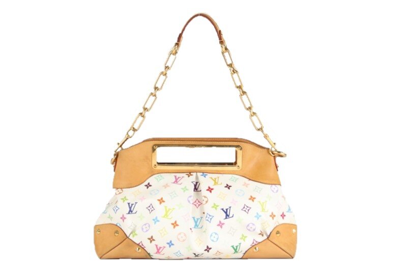 Louis Vuitton White Monogram Multicolore Canvas Judy GM Bag Louis