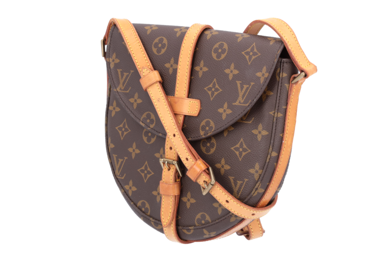 Louis Vuitton Chantilly PM Shoulder Bag Monogram Brown Half Moon Crossbody